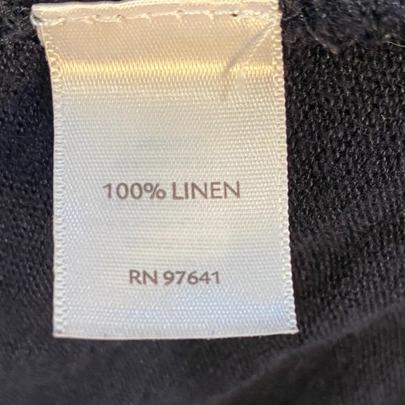 J. Jill Love Linen 100% Linen Navy Lightweight Open Coastal Beachy Cardigan-M - Picture 9 of 11